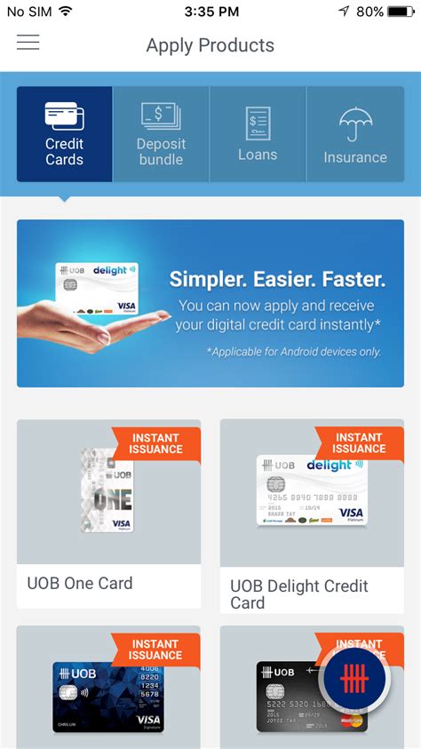 uob digital credit card